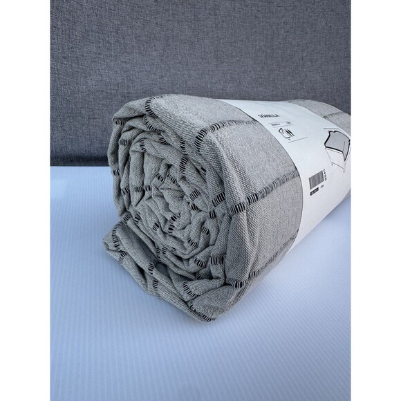IKEA SKARMLILJA Bedspread 91"x98" Gray 100% Cotton Full Queen Cover 505.574.35 - Picture 5 of 5